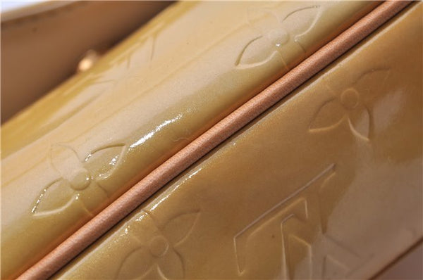 Auth Louis Vuitton Vernis Thompson Street Shoulder Bag Yellow M91008 LV 1911G