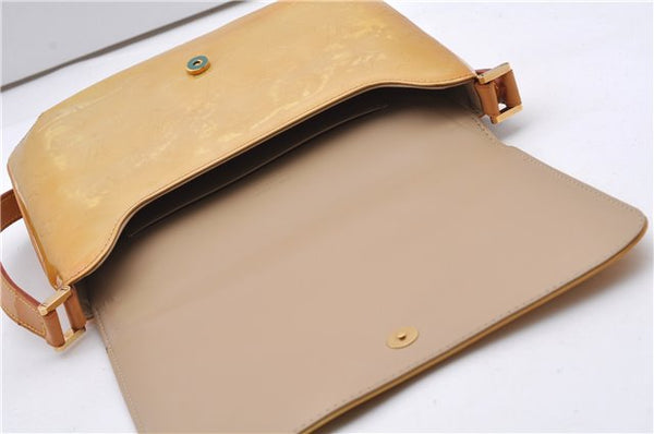 Auth Louis Vuitton Vernis Thompson Street Shoulder Bag Yellow M91008 LV 1911G