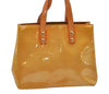 Authentic Louis Vuitton Vernis Reade PM Hand Bag Yellow M91144 LV 1912G