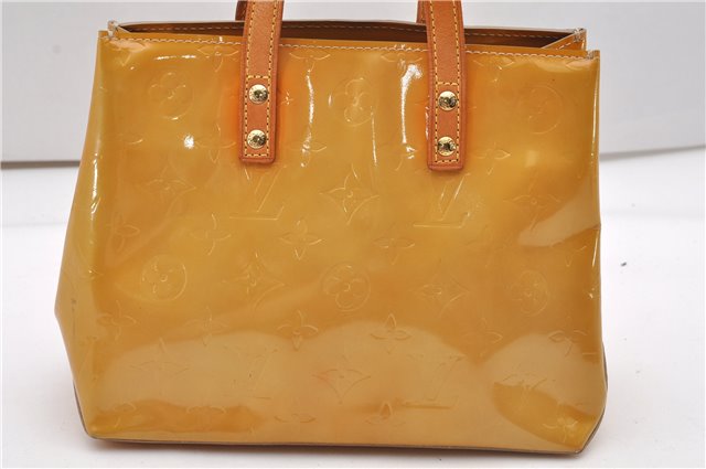 Authentic Louis Vuitton Vernis Reade PM Hand Bag Yellow M91144 LV 1912G