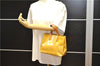 Authentic Louis Vuitton Vernis Reade PM Hand Bag Yellow M91144 LV 1912G