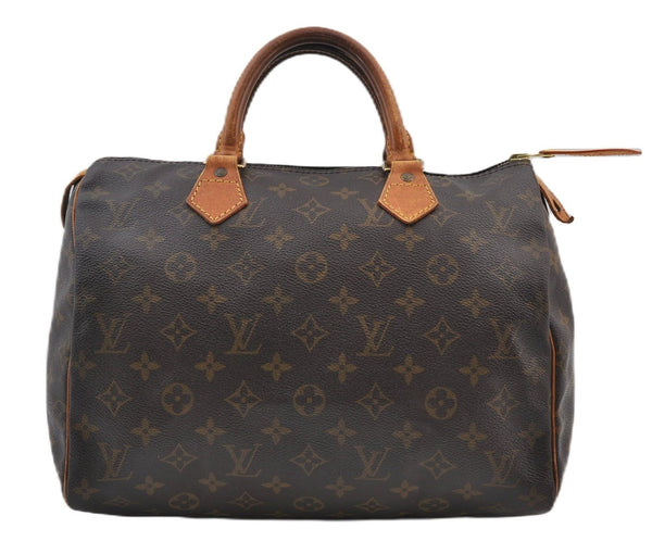 Authentic Louis Vuitton Monogram Speedy 30 Hand Boston Bag M41526 LV 1914F