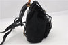 Authentic GUCCI Bamboo Vintage Backpack Purse Suede Leather Black 1914G