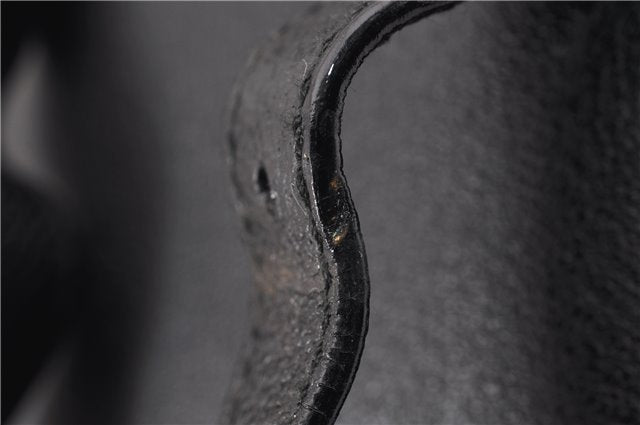 Authentic GUCCI Bamboo Vintage Backpack Purse Suede Leather Black 1914G