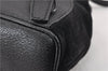 Authentic GUCCI Bamboo Vintage Backpack Purse Suede Leather Black 1914G