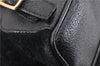 Authentic GUCCI Bamboo Vintage Backpack Purse Suede Leather Black 1914G