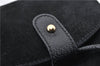 Authentic GUCCI Bamboo Vintage Backpack Purse Suede Leather Black 1914G