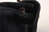 Authentic GUCCI Bamboo Vintage Backpack Purse Suede Leather Black 1914G