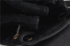 Authentic GUCCI Bamboo Vintage Backpack Purse Suede Leather Black 1914G