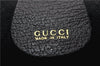 Authentic GUCCI Bamboo Vintage Backpack Purse Suede Leather Black 1914G