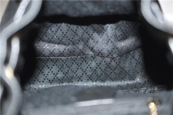 Authentic GUCCI Bamboo Vintage Backpack Purse Suede Leather Black 1914G