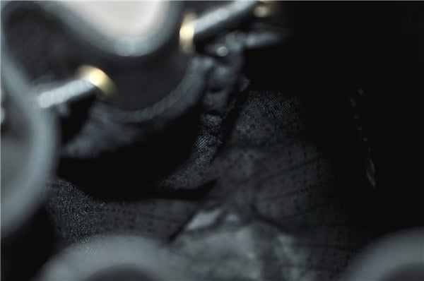 Authentic GUCCI Bamboo Vintage Backpack Purse Suede Leather Black 1914G