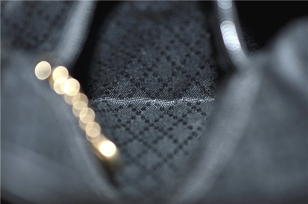 Authentic GUCCI Bamboo Vintage Backpack Purse Suede Leather Black 1914G