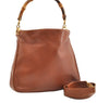 Authentic GUCCI Bamboo 2Way Shoulder Hand Bag Purse Leather Brown Junk 1915G