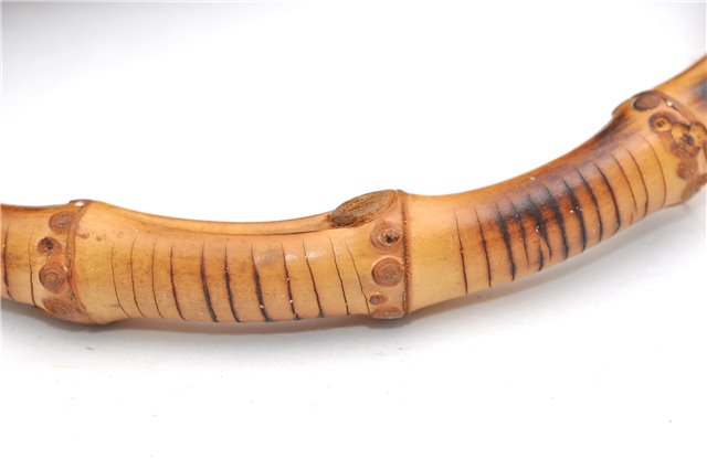 Authentic GUCCI Bamboo 2Way Shoulder Hand Bag Purse Leather Brown Junk 1915G