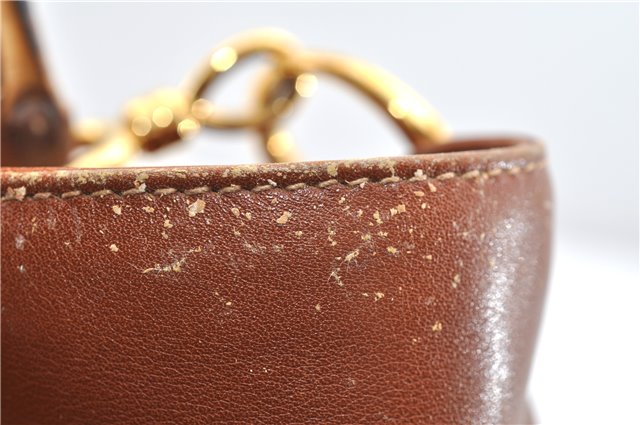 Authentic GUCCI Bamboo 2Way Shoulder Hand Bag Purse Leather Brown Junk 1915G