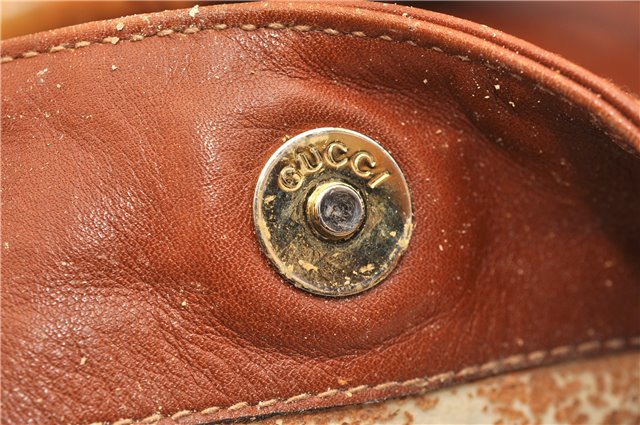 Authentic GUCCI Bamboo 2Way Shoulder Hand Bag Purse Leather Brown Junk 1915G
