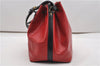 Authentic Louis Vuitton Epi Petit Noe Bi-color Black x Red Drawstring Bag 1916G