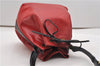 Authentic Louis Vuitton Epi Petit Noe Bi-color Black x Red Drawstring Bag 1916G