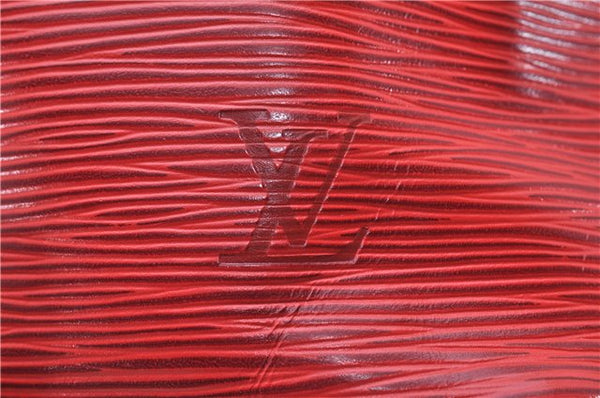 Authentic Louis Vuitton Epi Petit Noe Bi-color Black x Red Drawstring Bag 1916G