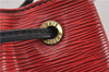 Authentic Louis Vuitton Epi Petit Noe Bi-color Black x Red Drawstring Bag 1916G