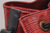 Authentic Louis Vuitton Epi Petit Noe Bi-color Black x Red Drawstring Bag 1916G
