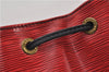 Authentic Louis Vuitton Epi Petit Noe Bi-color Black x Red Drawstring Bag 1916G