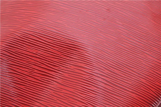 Authentic Louis Vuitton Epi Petit Noe Bi-color Black x Red Drawstring Bag 1916G