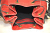 Authentic Louis Vuitton Epi Petit Noe Bi-color Black x Red Drawstring Bag 1916G