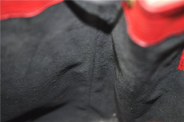 Authentic Louis Vuitton Epi Petit Noe Bi-color Black x Red Drawstring Bag 1916G