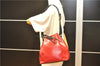 Authentic Louis Vuitton Epi Petit Noe Bi-color Black x Red Drawstring Bag 1916G