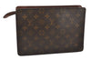 Authentic Louis Vuitton Monogram Pochette Homme Clutch Hand Bag M51795 LV 1916I