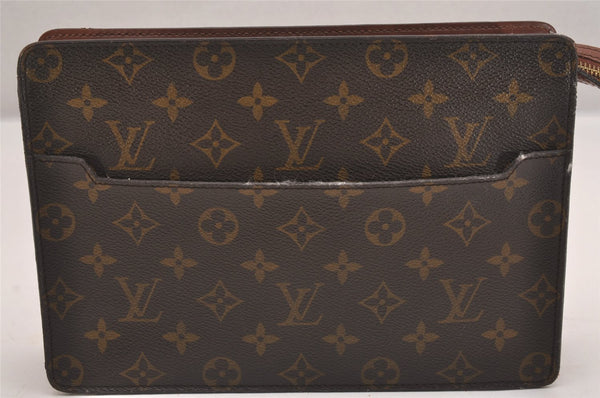 Authentic Louis Vuitton Monogram Pochette Homme Clutch Hand Bag M51795 LV 1916I