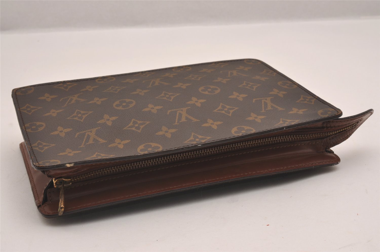Authentic Louis Vuitton Monogram Pochette Homme Clutch Hand Bag M51795 LV 1916I