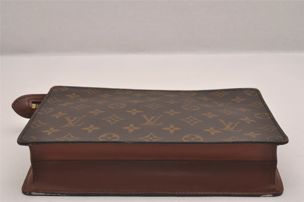 Authentic Louis Vuitton Monogram Pochette Homme Clutch Hand Bag M51795 LV 1916I