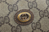 Authentic GUCCI Clutch Hand Bag Purse GG PVC Leather Brown 1917D