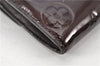 Auth Louis Vuitton Vernis Portefeuille Sarah Wallet Wine Red M93524 LV 1917G