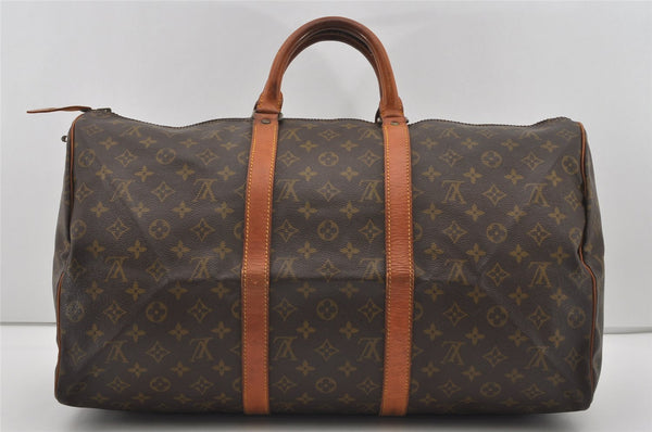 Authentic Louis Vuitton Monogram Keepall 50 Travel Boston Bag Old Model LV 1918I