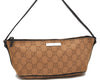 Authentic GUCCI Hand Bag GG Canvas Leather 07198 Brown 1919D