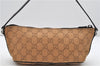 Authentic GUCCI Hand Bag GG Canvas Leather 07198 Brown 1919D
