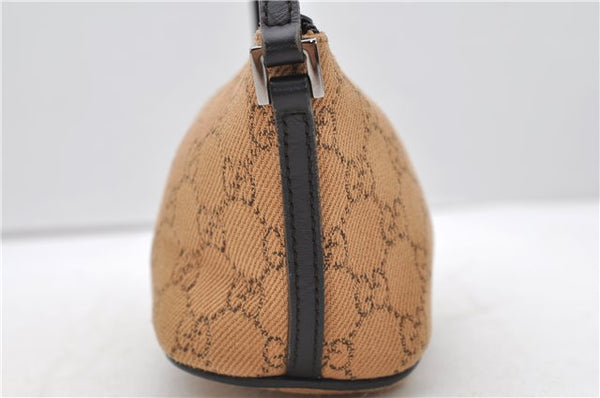 Authentic GUCCI Hand Bag GG Canvas Leather 07198 Brown 1919D