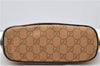 Authentic GUCCI Hand Bag GG Canvas Leather 07198 Brown 1919D