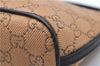 Authentic GUCCI Hand Bag GG Canvas Leather 07198 Brown 1919D