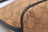 Authentic GUCCI Hand Bag GG Canvas Leather 07198 Brown 1919D