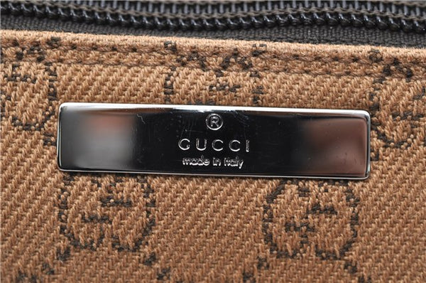 Authentic GUCCI Hand Bag GG Canvas Leather 07198 Brown 1919D