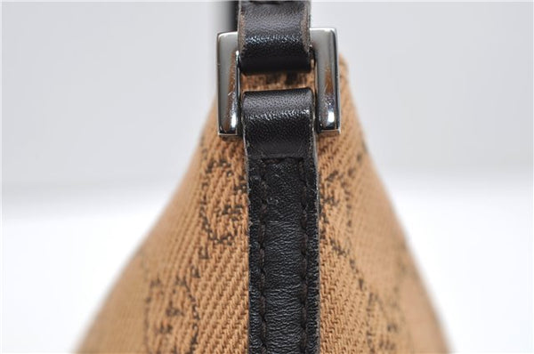 Authentic GUCCI Hand Bag GG Canvas Leather 07198 Brown 1919D