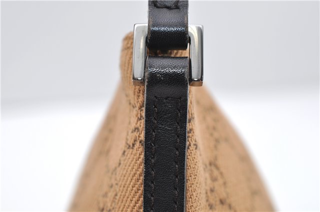 Authentic GUCCI Hand Bag GG Canvas Leather 07198 Brown 1919D