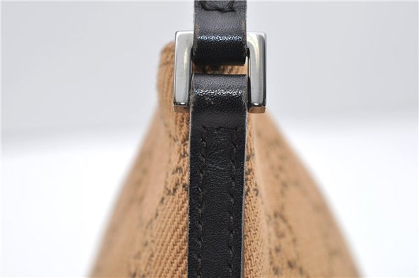 Authentic GUCCI Hand Bag GG Canvas Leather 07198 Brown 1919D