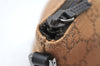 Authentic GUCCI Hand Bag GG Canvas Leather 07198 Brown 1919D