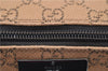 Authentic GUCCI Hand Bag GG Canvas Leather 07198 Brown 1919D